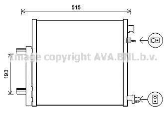 DWA 5140D AVA COOLING Радiатор кондицiонера AVA