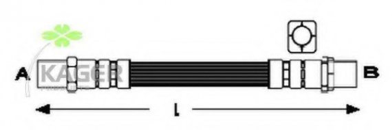 38-0105 Kager Шланг тормозной 38-0105