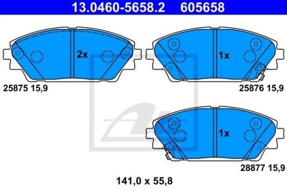 13.0460-5658.2 Ate Гальмівні колодки