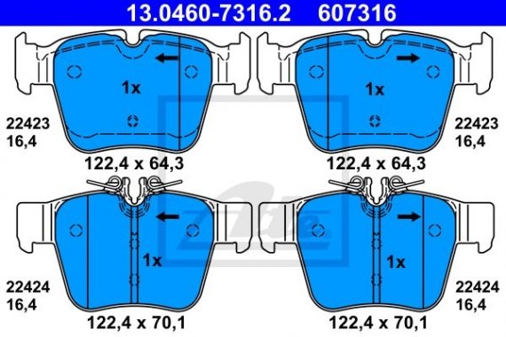 13.0460-7316.2 Ate Колодки тормозные