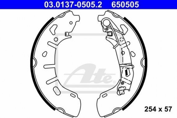 03.0137-0505.2 Ate Гальмiвнi колодки ATE