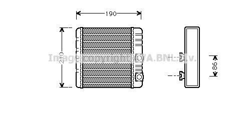 BWA 6211 AVA COOLING Радиатор отопителя салона BMW 3e46 00>, X3e83