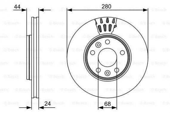 0 986 479 C62 BOSCH Тормозной диск BOSCH