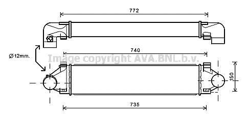 Фото интеркулер AVA VOA 4173 AVA COOLING VOA 4173 AVA COOLING Интеркулер AVA