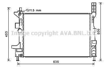 FD 2578 AVA COOLING Радiатор AVA