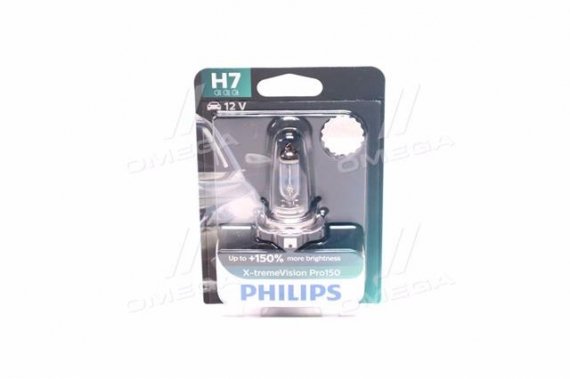 12972XVPB1 PHILIPS (Япония) Лампа накаливания H7 X-tremeVision Pro150 +150 12V 55W PX26d (выр-во Philips)
