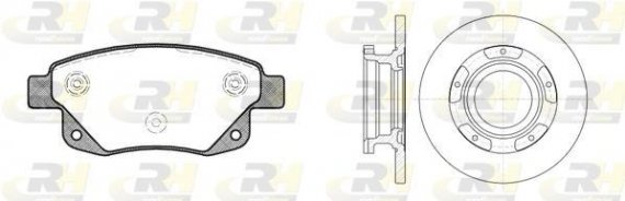 81252.00 ROADHOUSE Гальмівний комплект (Диски RH 61107.00 + Колодки RH 21252.02) ROADHOUSE