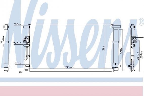 940820 NISSENS (Дания) Радиатор кондиционера HYUNDAI TUCSON (TL) (15-) 2.0 i (выр-во Nissens)