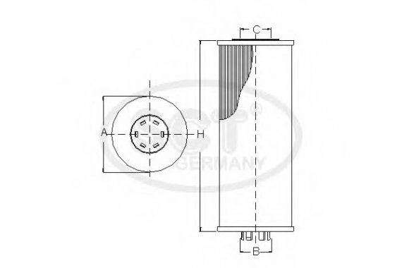 SH4025P SCT Фильтр масляный VW Golf V / Golf Plus 1.4 TSI (07-09) (SH 4025 P) SCT