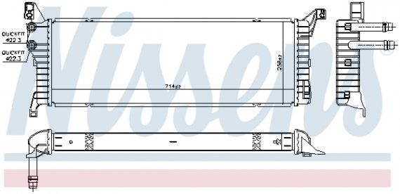 606087 NISSENS (Дания) Радіатор охолодження VW CALIFORNIA (2015) 2.0 TDI BLUEMOTION NISSENS