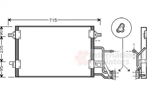 03005173 Van Wezel Радіатор кондиціонера A4/PASSAT 19TDI/25TDI 97- (вир-во Van Wezel)