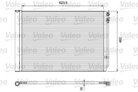 814410 Valeo PHC Конденсатор кондиционера BMW 5 F10-F11-F18 (10-) (выр-во VALEO)