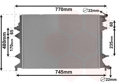 58012714 Van Wezel Радиатор охлаждения двигателя VOLKSWAGEN JETTA IV (Van Wezel)