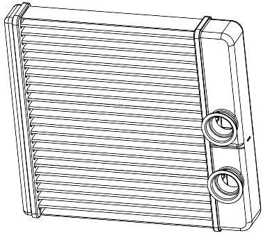 LRh 0194 LUZAR (Россия) Радіатор обігрівача 2190 ГРАНТА (15-) (тип KDAC) (алюм) Luzar