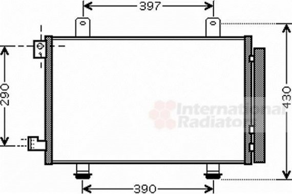 52005090 Van Wezel Радиатор кондиционера SX4/SEDICI ALL 05- (выр-во Van Wezel)