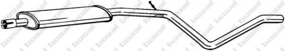 286-113 BOSAL,Bosal Benelux N.V. Глушник середня частина RENAULT LOGAN (06-) (286-113) BOSAL
