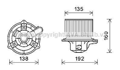 HY8553 AVA COOLING Вентилятор обігрівача HYUNDAI i30 (FD) (07-) (вир-во AVA)