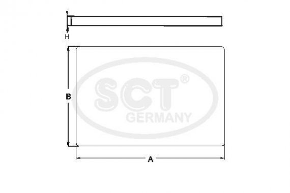 SA1291 SCT Фильтр салона VW Polo V (6R) 1.4 16V (09-) (SA 1291) SCT