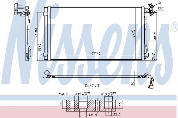 940793 NISSENS (Дания) Конденсер VOLKSWAGEN SHARAN (7N) (10-) 2.0 TDI NISSENS