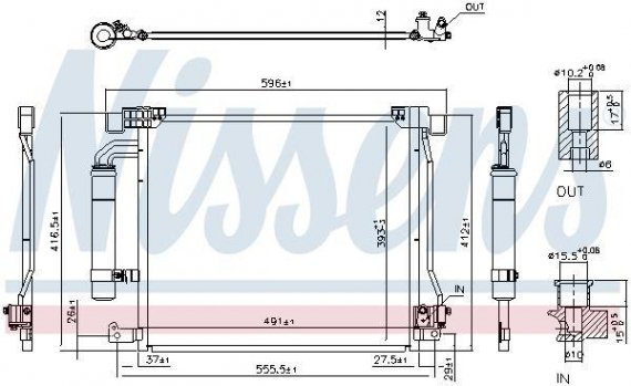 940555 NISSENS (Дания) Конденсер NISSAN PULSAR (C13) (14-) 1.5 dCi NISSENS