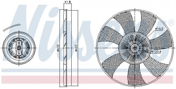 86 221 NISSENS (Дания) Вентилятор двигателя VW CRAFTER (пр-во Nissens)