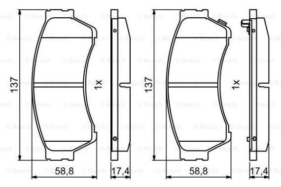 0 986 494 860 BOSCH Колодка тормозов. диск. MAZDA 6 передн. (выр-во Bosch)