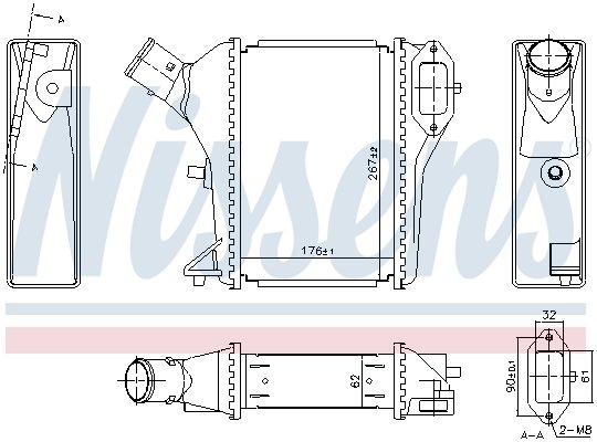 961423 NISSENS (Дания) Інтеркулер HONDA CR-V (RM) (12-) 1.6 i-DTEC NISSENS