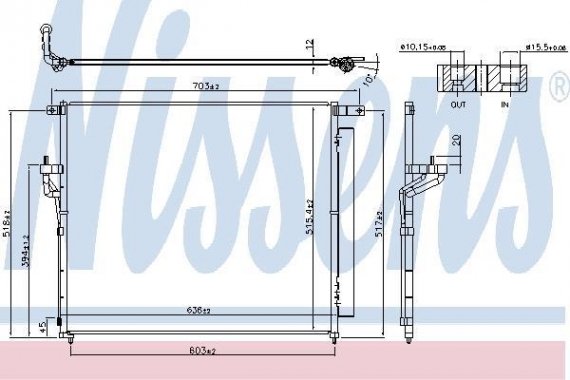 940266 NISSENS (Дания) Конденсер FORD RANGER (TKE) (11-) 2.2 TDCI NISSENS
