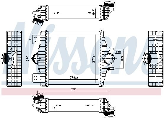 961427 NISSENS (Дания) Інтеркулер RANGE ROVER IV (LG) (12-) 3.0 TD NISSENS