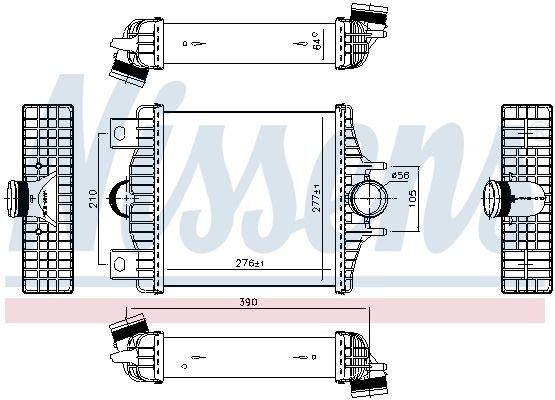 961427 NISSENS (Дания) Интеркулер RANGE ROVER IV (LG) (12-) 3.0 TD NISSENS