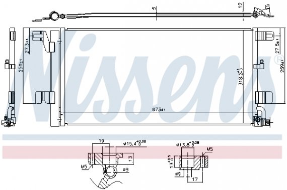 940752 NISSENS (Дания) Конденсер AUDI RS 4 (B9) (17-) 2.9 TFSI NISSENS