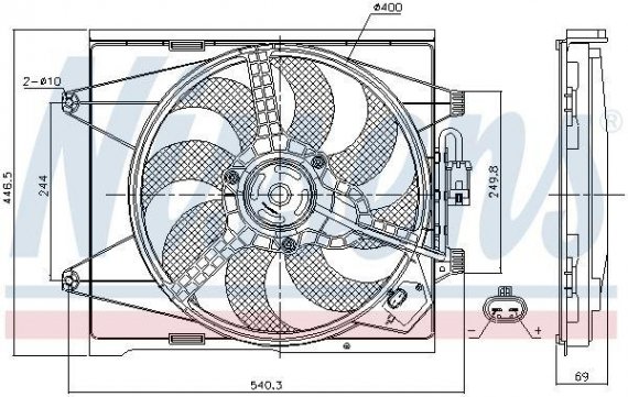 Фото вентилятор FORD KA (CCU) (08-) 1.3 TDCi NISSENS 85744 NISSENS (Дания) 85744 NISSENS (Дания) Вентилятор FORD KA (CCU) (08-) 1.3 TDCi NISSENS