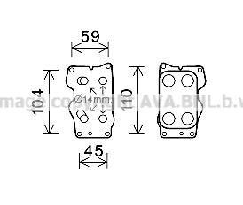 CN3307 AVA COOLING Радиатор масляний CITROEN/FIAT/FORD/VOLVO (Ava)