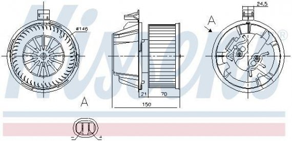 87269 NISSENS (Дания) Вентилятор RENAULT DUSTER (10-) 1.6 GAS NISSENS