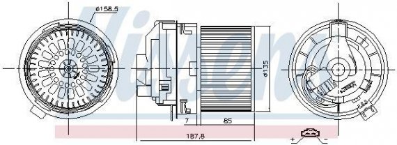 87508 NISSENS (Дания) Вентилятор DACIA LOGAN II (12-) 1.2 GAS NISSENS