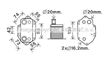 BW3554 AVA COOLING Радіатор масляний BMW 3/5/7/X5/X6 (вир-во AVA)