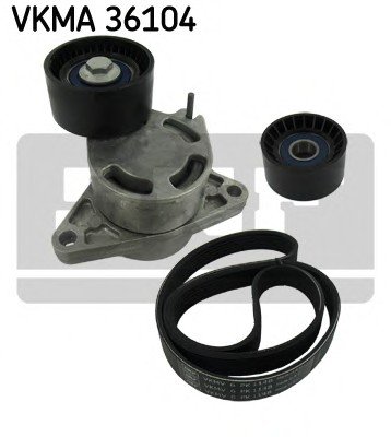 VKMA 36104 SKF Комплект поликлиновый (ремень+ролики)) SKF