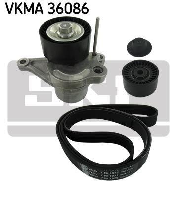 VKMA 36086 SKF Комплект поликлиновый (ремень+ролики)) SKF