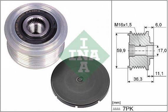 535 0309 10 INA (Germany) Механизм свободного хода генератора INA