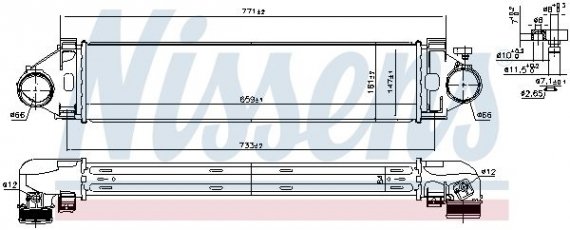 961501 NISSENS (Дания) Интеркулер VOLVO V60 (10-) D5 NISSENS