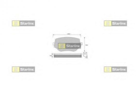 BD S397 Starline Тормозные колодки дисковые STARLINE