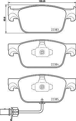 P85 153 BREMBO (Германия) Гальмівні колодки дискові BREMBO