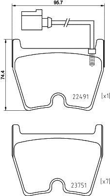 P85 152 BREMBO (Германия) Гальмівні колодки дискові BREMBO