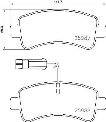 P61 130 BREMBO (Германия) Гальмівні колодки дискові BREMBO