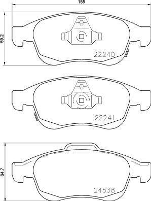 P 23 165 BREMBO (Германия) Гальмівні колодки дискові BREMBO