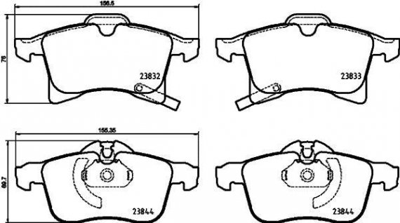 P59 089 BREMBO (Германия) Тормозные колодки дисковые BREMBO