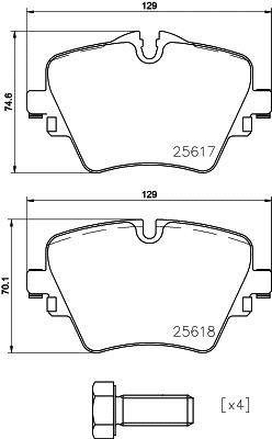 P06 093 BREMBO (Германия) Гальмівні колодки дискові BREMBO