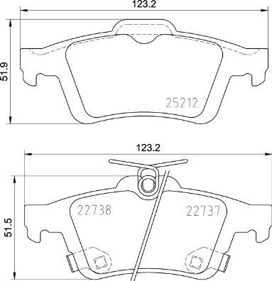 P24 216 BREMBO (Германия) Гальмівні колодки дискові BREMBO