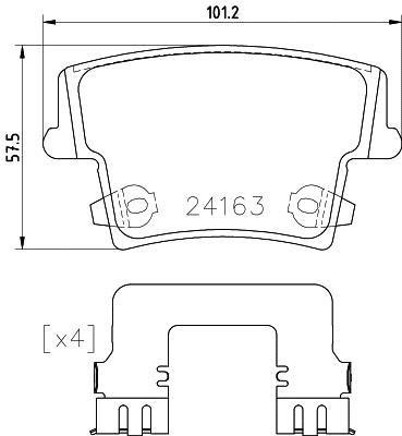 P23 175 BREMBO (Германия) Гальмівні колодки дискові BREMBO