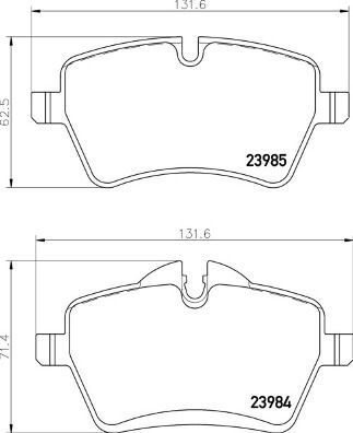 P06 104 BREMBO (Германия) Гальмівні колодки дискові BREMBO